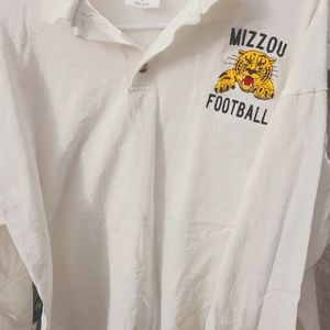 MIZZOU long sleeve men's pullover shirt xl